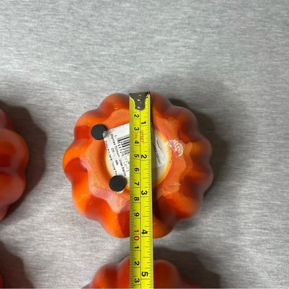 Target Orange 4” Round Pumpkin Ceramic Planter Pot 6 PCS. Set